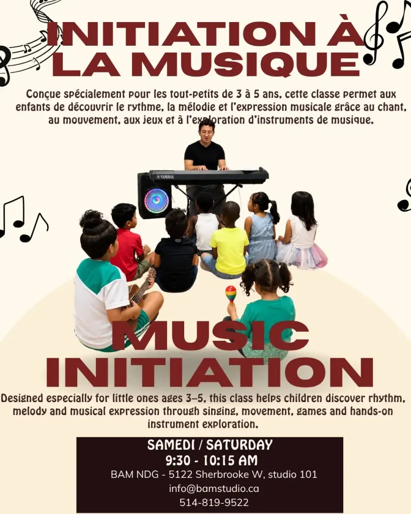 Music classes for kids Montreal