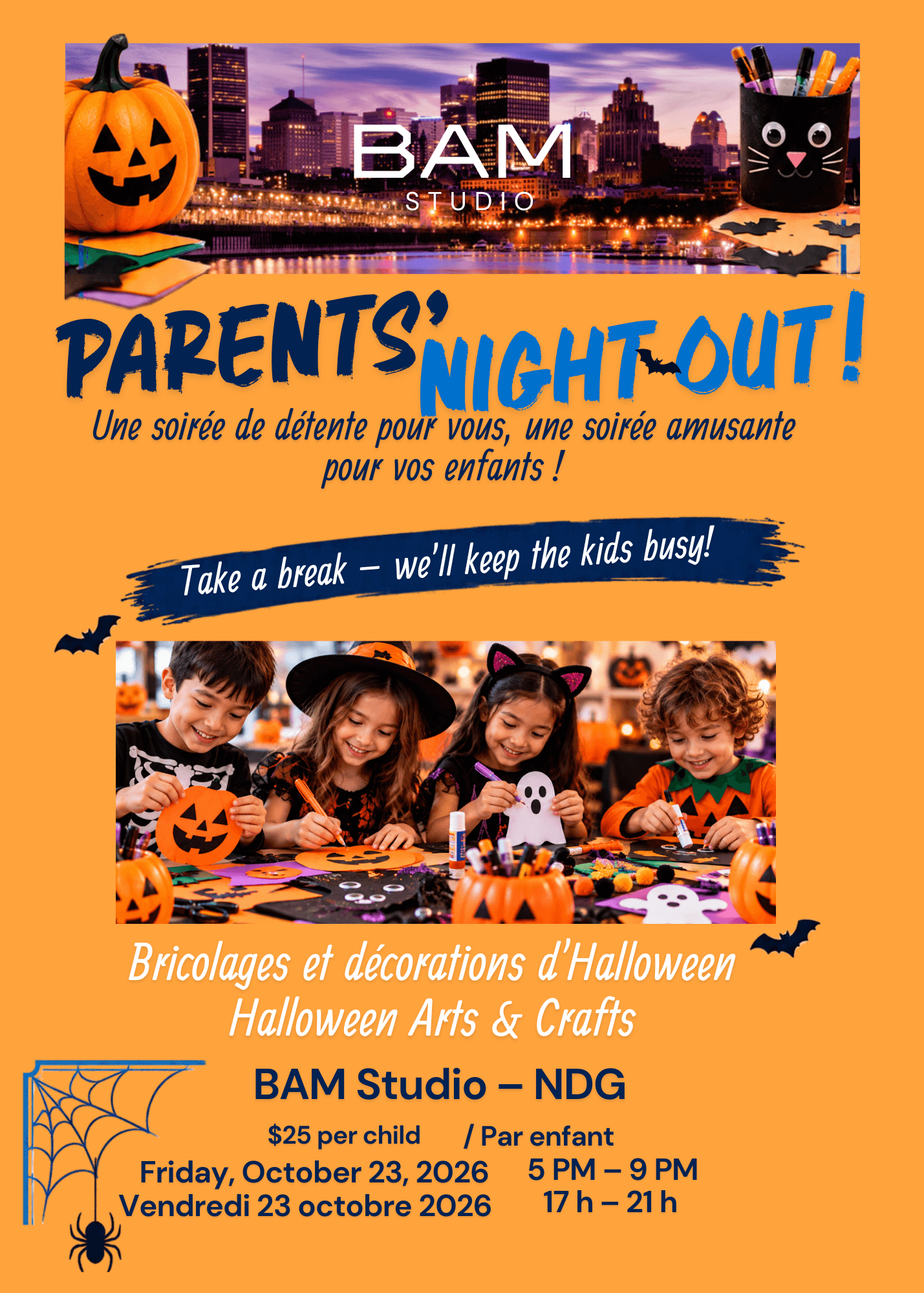 Parent Night Out at BAM Studio NDG